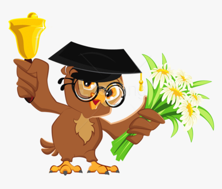 Free Png Download Owl With School Bellpicture Clipart - Bell School Clipart, Transparent Png, Free Download