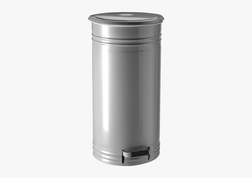 Classic Stainless Steel Pedal Operated Bin - Cylinder, HD Png Download, Free Download