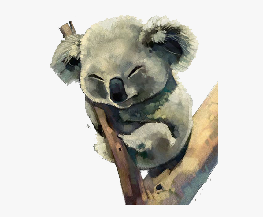 Watercolor Australia Painting Koala Free Photo Png - Koala Watercolor, Transparent Png, Free Download