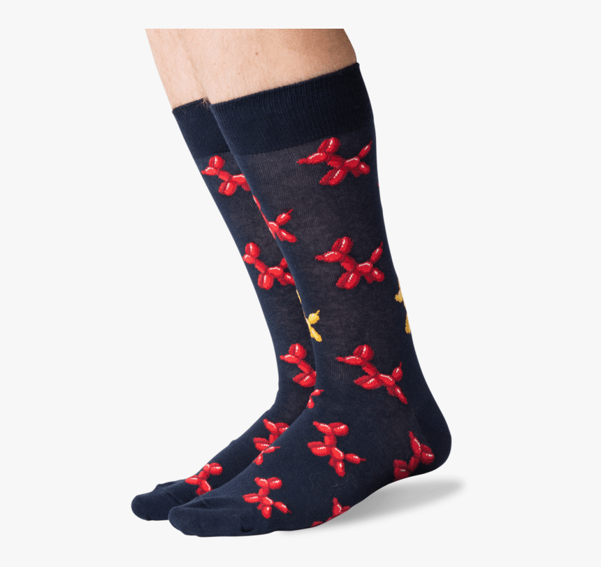 Men"s Balloon Dogs Crew Socks In Navy Front"
 Class="slick - Sock, HD Png Download, Free Download