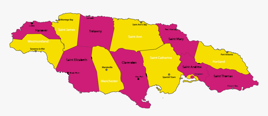 Jamaica Map Png, Transparent Png, Free Download