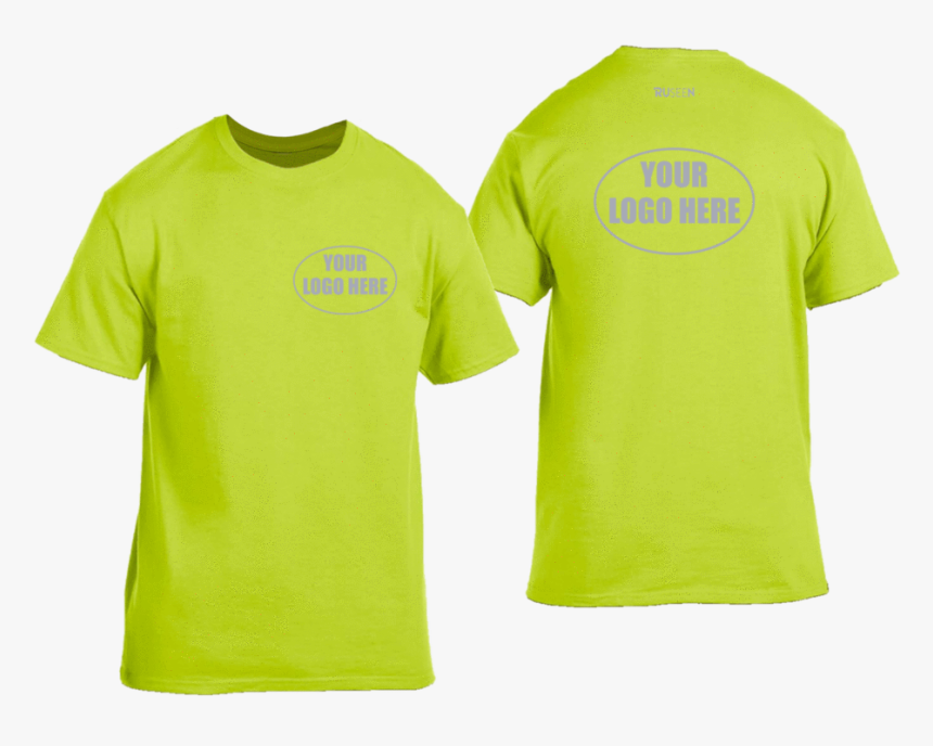 High Visibility Short Sleeve Shirt With Reflective - Active Shirt, HD Png Download, Free Download