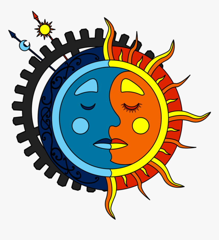 Moon Sun Steampunk Tattoo Color - Mount Zion School Logo In Batlagundu Theni, HD Png Download, Free Download
