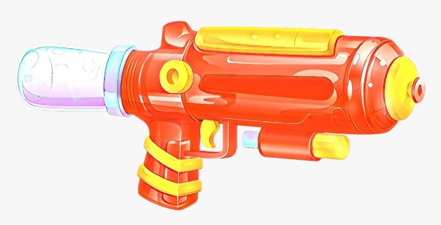 #gun #squirt Gun #water Gun #weapon #orange #yellow - Water Gun, HD Png Download, Free Download