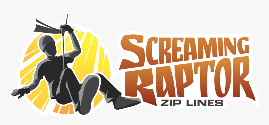 Screaming Raptor - Zip Line Logo Png, Transparent Png, Free Download