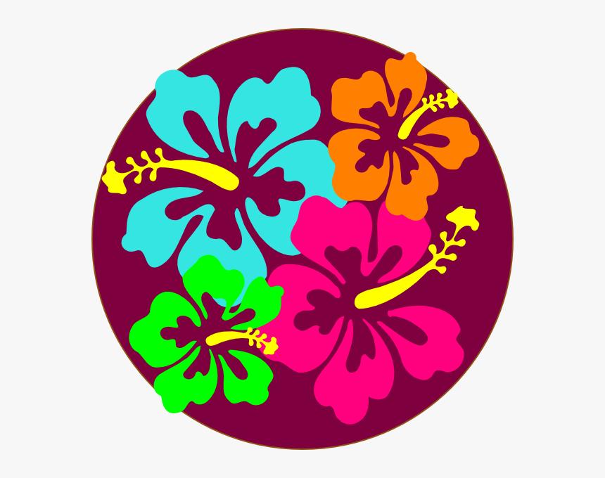 Hibiscus Clip Art At Clker - Hawaiian Flower White Png, Transparent Png, Free Download