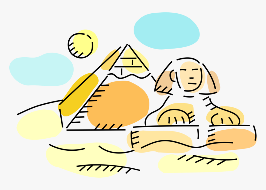 Pyramid Clipart Sphinx - Egypt Pyramids Cartoon, HD Png Download, Free Download