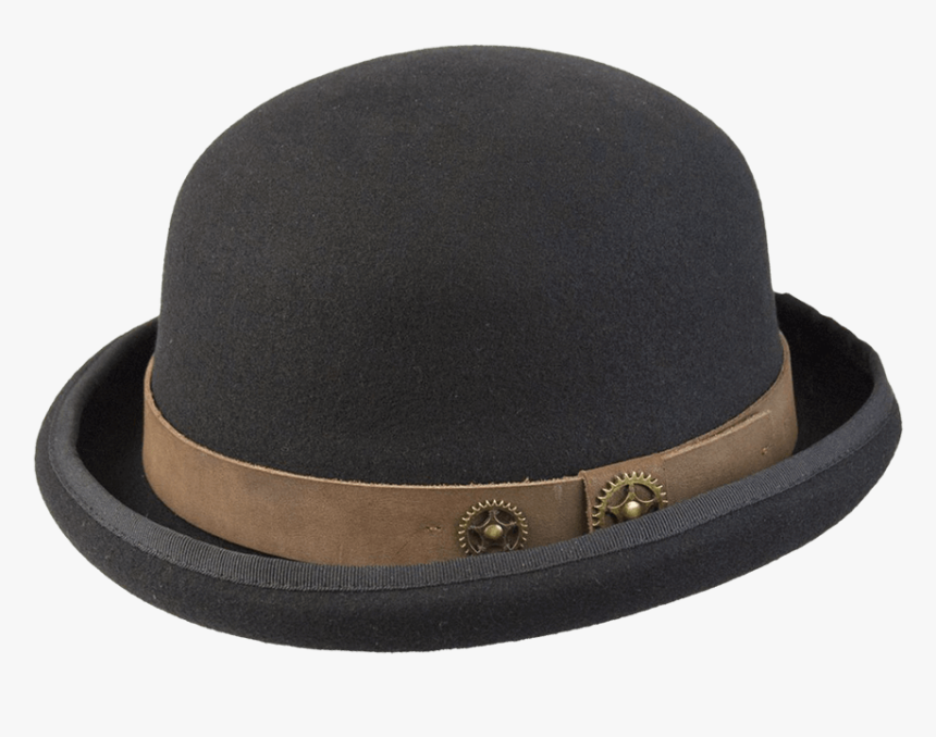 Steam Man Bowler Hat In Black, Size - Fedora, HD Png Download, Free Download