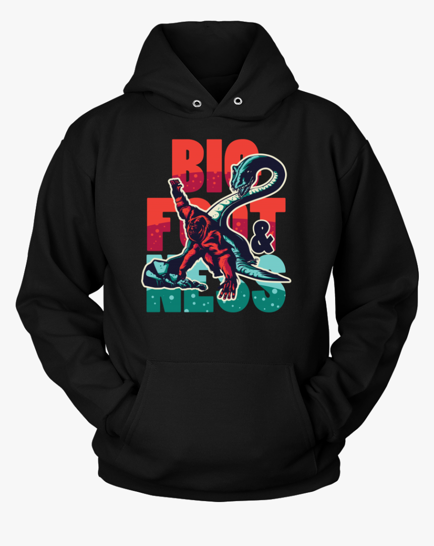 Bigfoot And Loch Ness Monster Myth Funny Hoodie - Wubba Lubba Dub Dub Hoodie, HD Png Download, Free Download