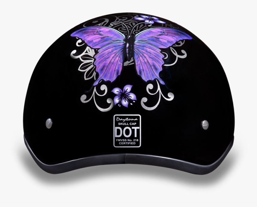 D - O - T - Daytona Skull Cap- W/ Butterfly - Daytona - Brush-footed Butterfly, HD Png Download, Free Download