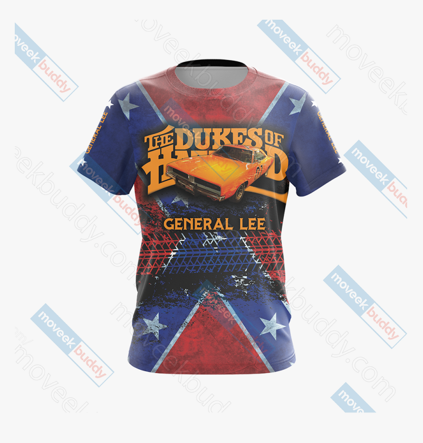 The Dukes Of Hazzard General Lee Unisex 3d T-shirt - Active Shirt, HD Png Download, Free Download