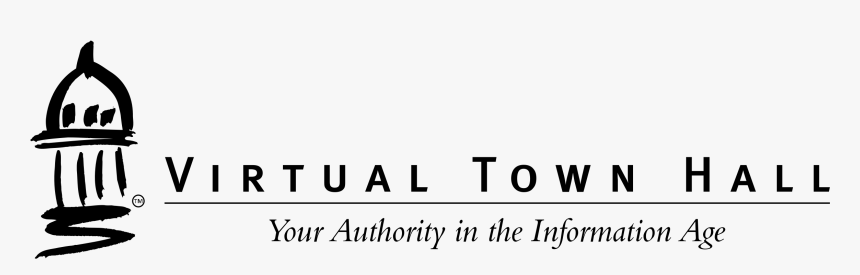 Virtual Town Hall Logo Black And White - Town Hall Logos, HD Png Download, Free Download