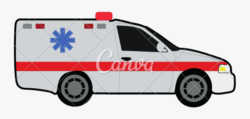 Police Car Side View Png - Ambulance Drawing Side View, Transparent Png, Free Download