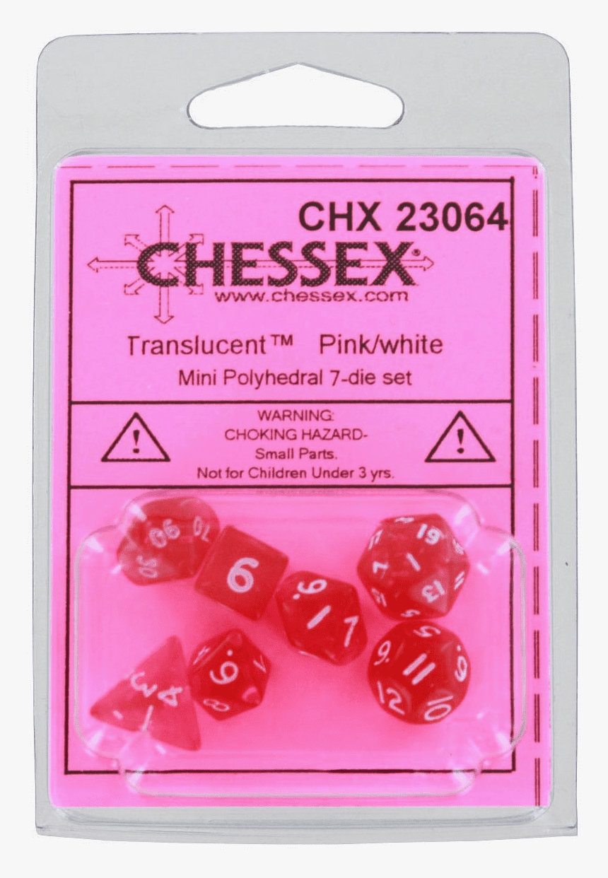 Chessex Translucent Mini Dice Pink, HD Png Download, Free Download