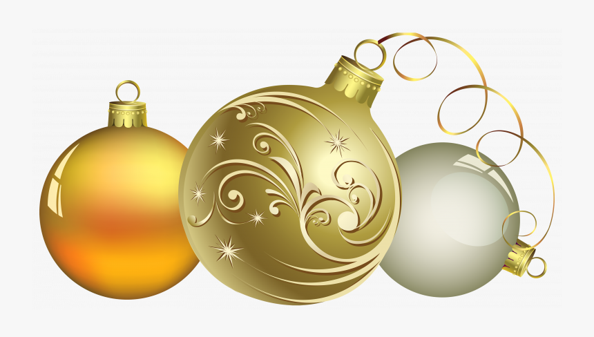 Download This High Resolution Christmas Png Image - Gold Christmas Ornaments Png Transparent, Png Download, Free Download