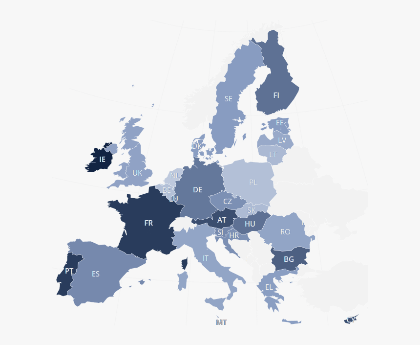 Data-vis - Knowledge Of French In Europe, HD Png Download, Free Download