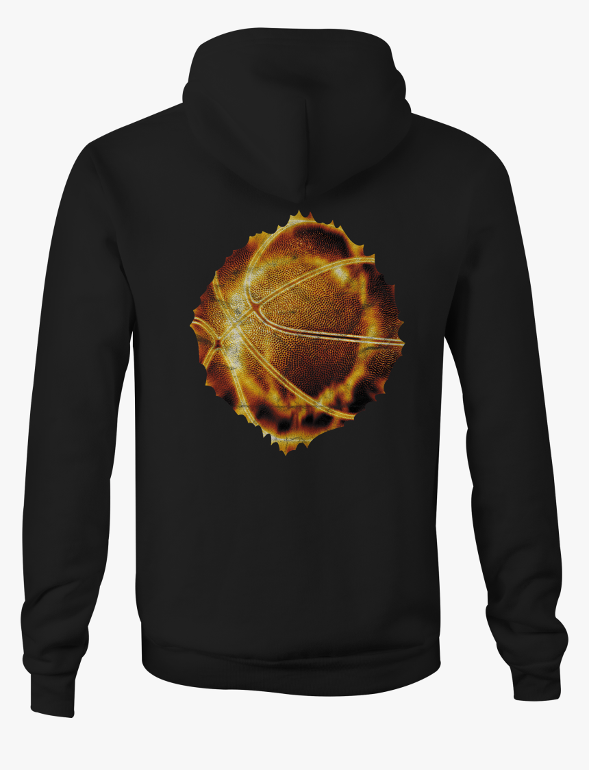Basketball Zip Up Hoodie Fire Flaming Hooded Sweatshirt - Hoodie, HD Png Download, Free Download