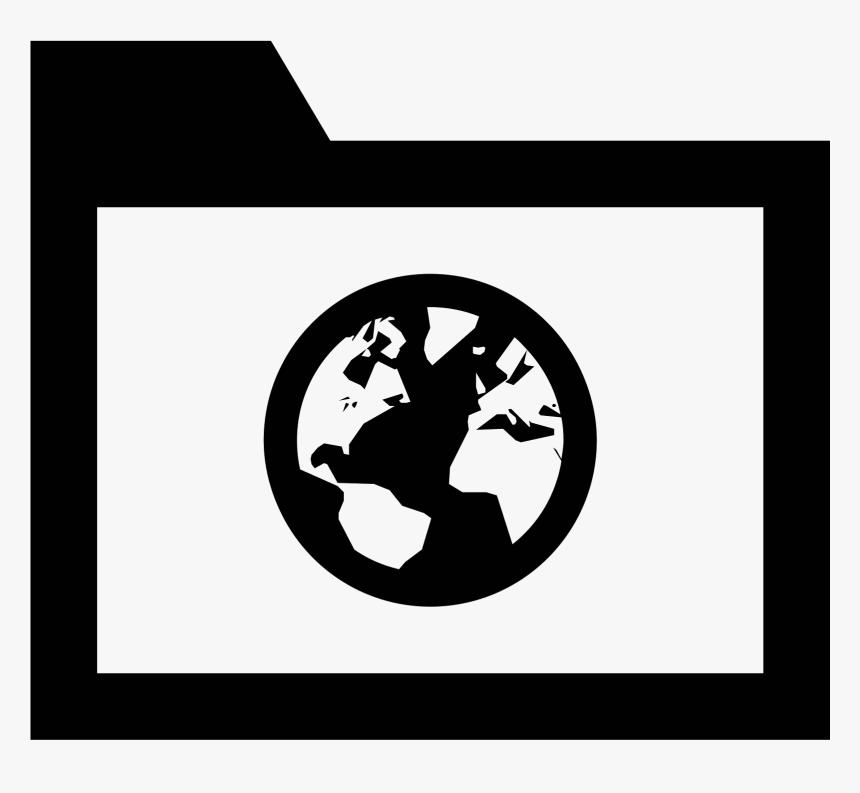Internet Folder Icon - World Map, HD Png Download, Free Download