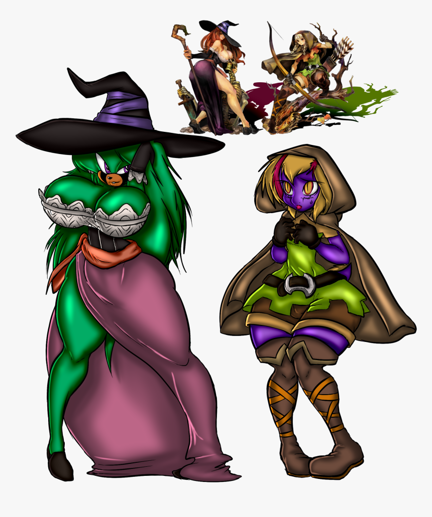 Maji The Enchantress / Maskara The Archer , Png Download - Character Elf Dragon Crown, Transparent Png, Free Download