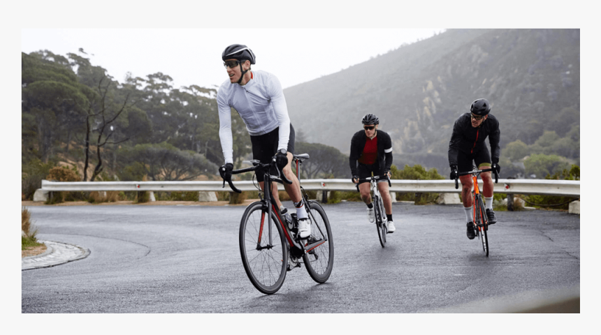 Men Riding Bicycle On The Road - Cycling, HD Png Download, Free Download