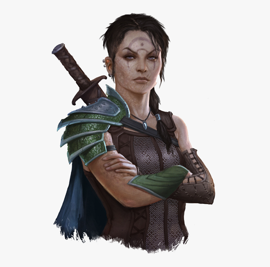 D&d Portrait Human Female Chainmail, HD Png Download, Free Download
