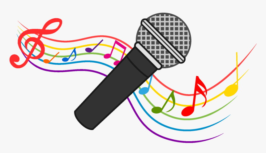 Microphone And Music Note Waving Clipart Download Picture｜illustoon - Guitarra Con Notas Musicales, HD Png Download, Free Download