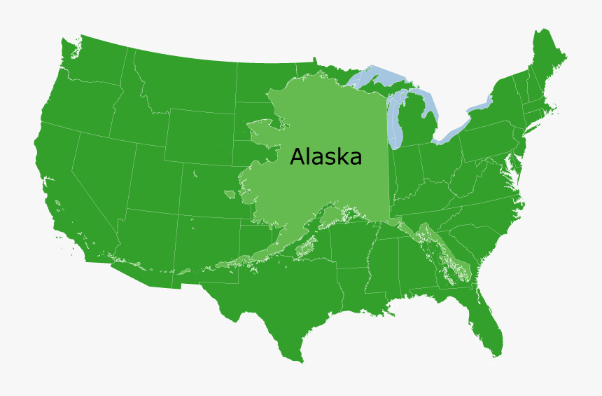 File - Alaska-size - Did Alaska Become A State, HD Png Download, Free Download