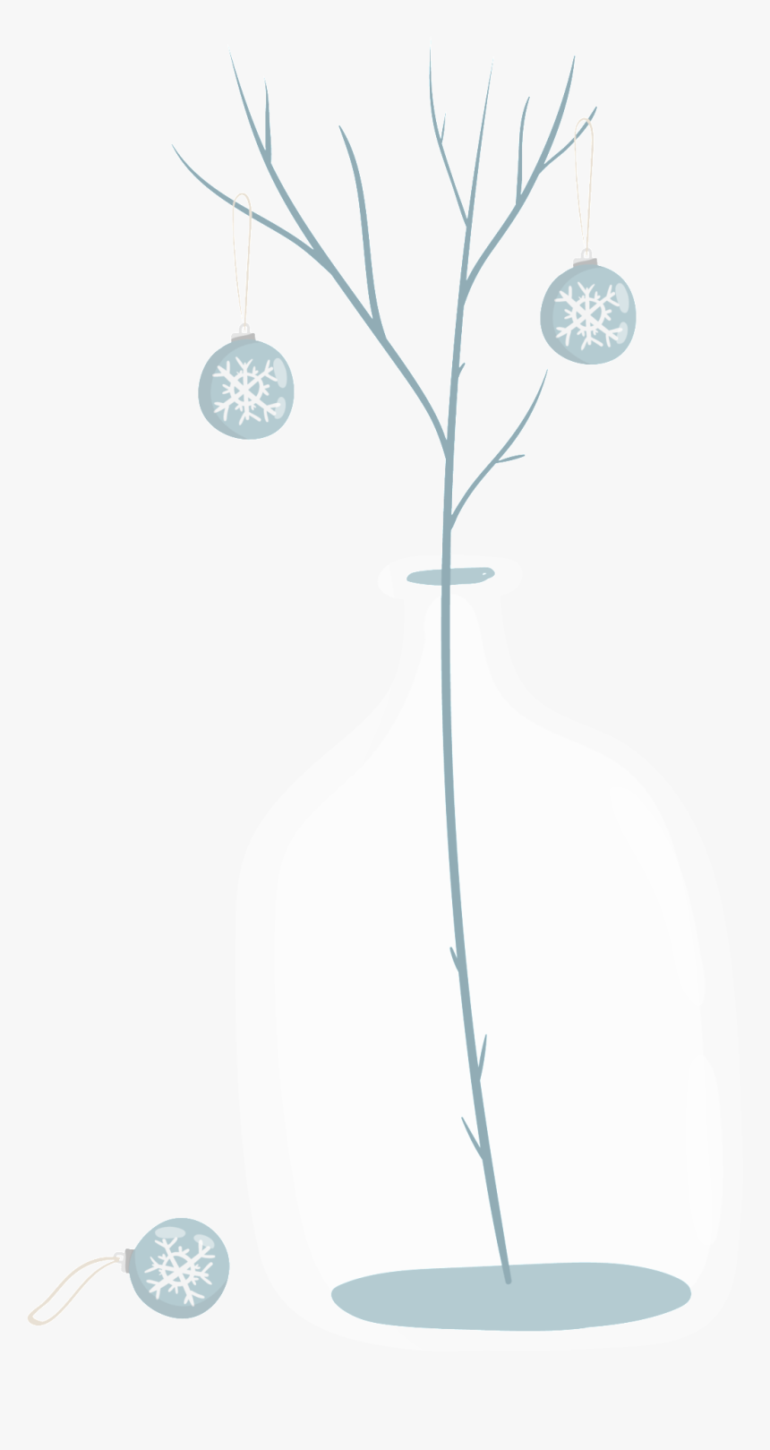 Winter Snow White Branches Transparent Cartoon Winter - Christmas Tree, HD Png Download, Free Download