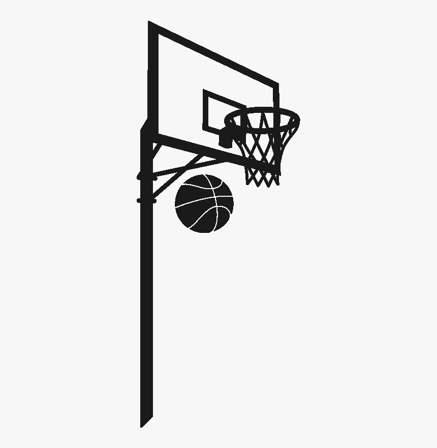 Basketball Net Silhouette Png - Silhouette Basketball Hoop Png, Transparent Png, Free Download