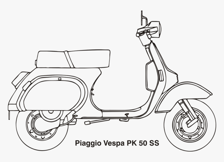 Vespa Line Art, HD Png Download, Free Download