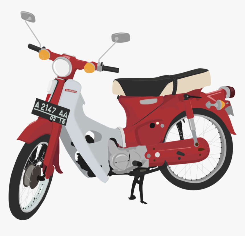 Vector Motorcycles Cub - Honda C70 Png, Transparent Png, Free Download