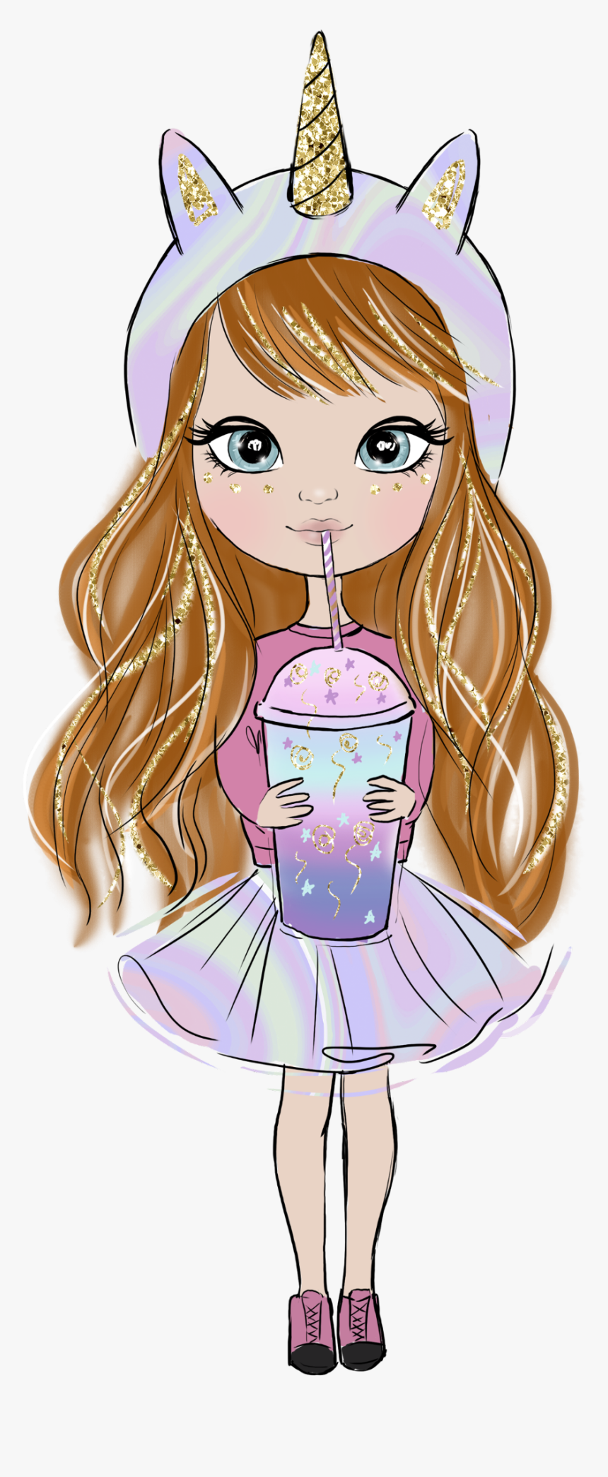 #girl #chicatumblr #anime #chica #unicorngirl, HD Png Download, Free Download