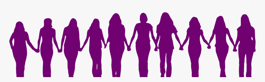 Women Holding Hands In Circle - Women Holding Hands Silhouette, HD Png Download, Free Download