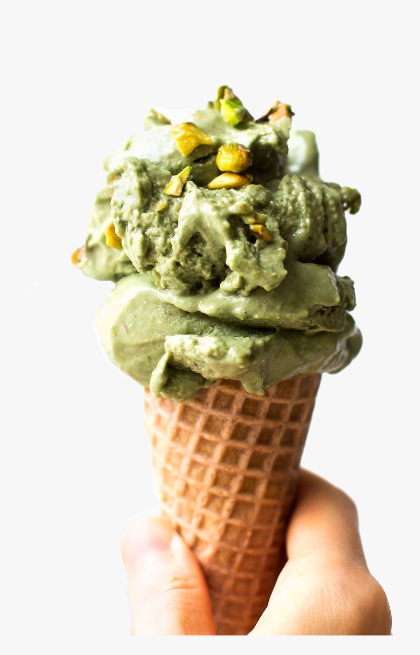 Cone Ice Cream Png Transparent Image - Pistachio Ice Cream Free, Png Download, Free Download