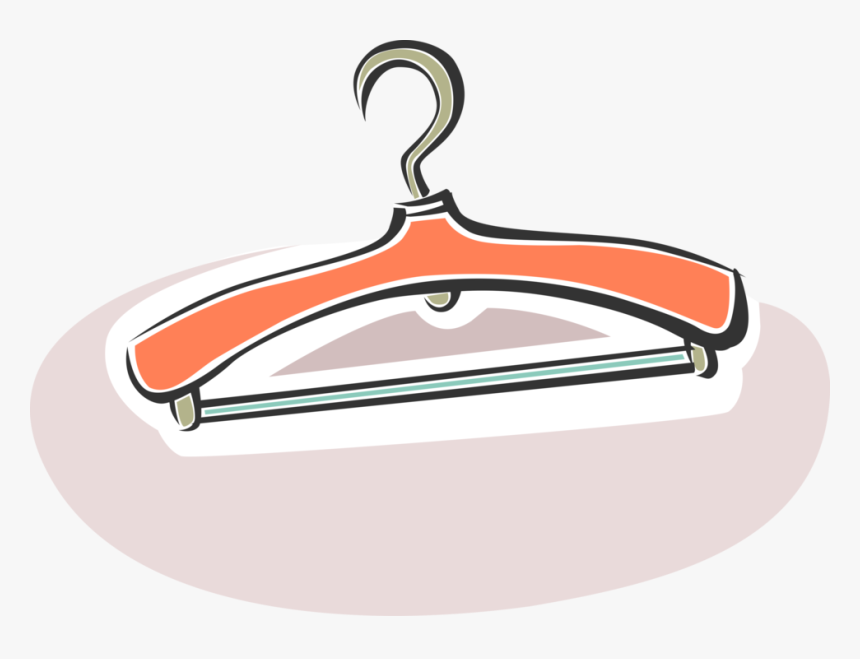 Vector Illustration Of Clothes Hanger Or Coat Hanger, HD Png Download, Free Download