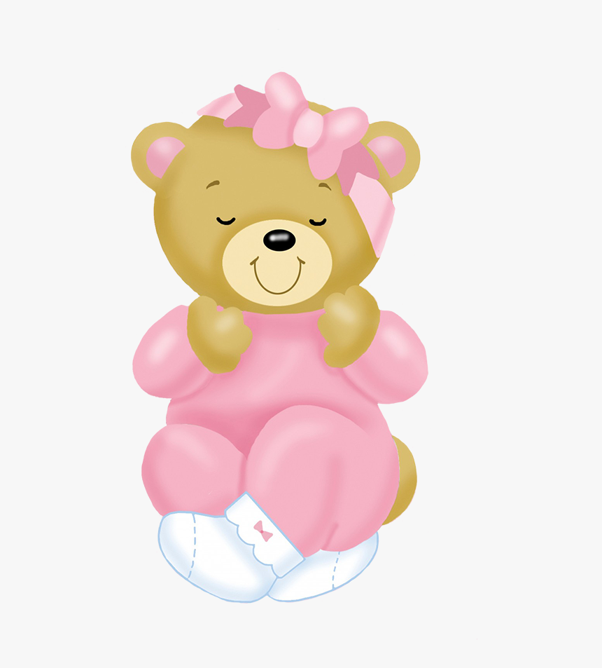 Baby Teddy Bear Pink - Cartoon, HD Png Download, Free Download