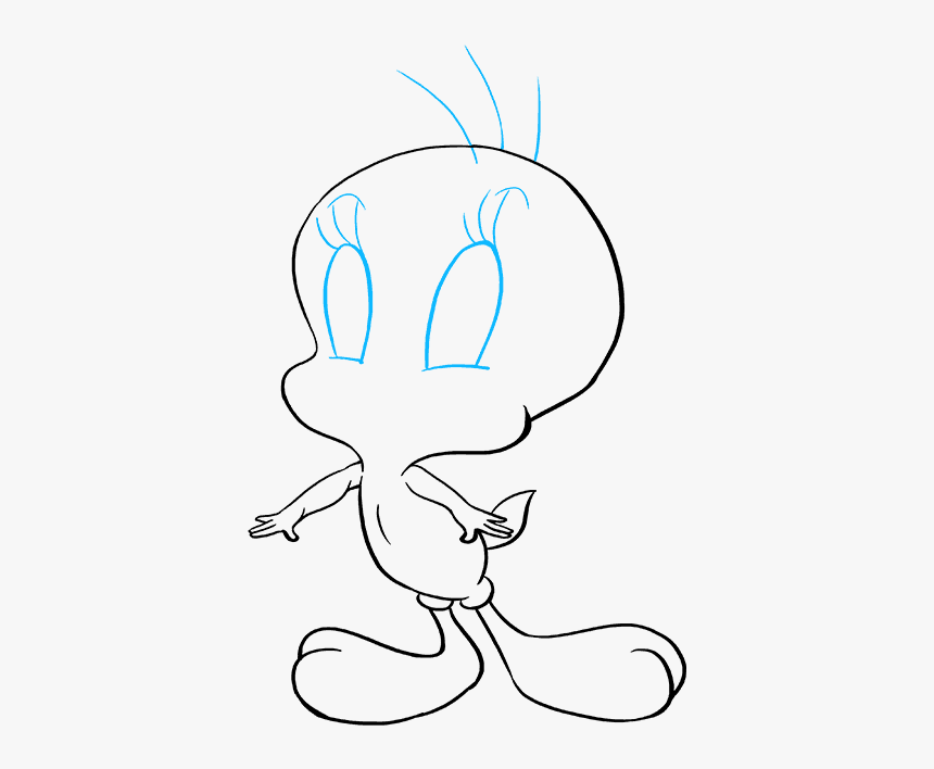 How To Draw Tweety Bird - Line Art, HD Png Download, Free Download