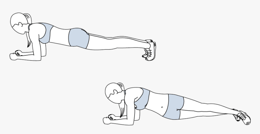 Rolling Plank Exercise - Cartoon, HD Png Download, Free Download