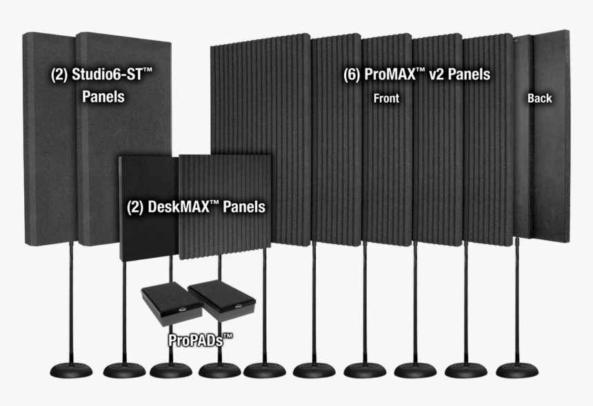 Auralex Producermax Room Treatment Kit - 吸音 材 スタンド 式, HD Png Download, Free Download