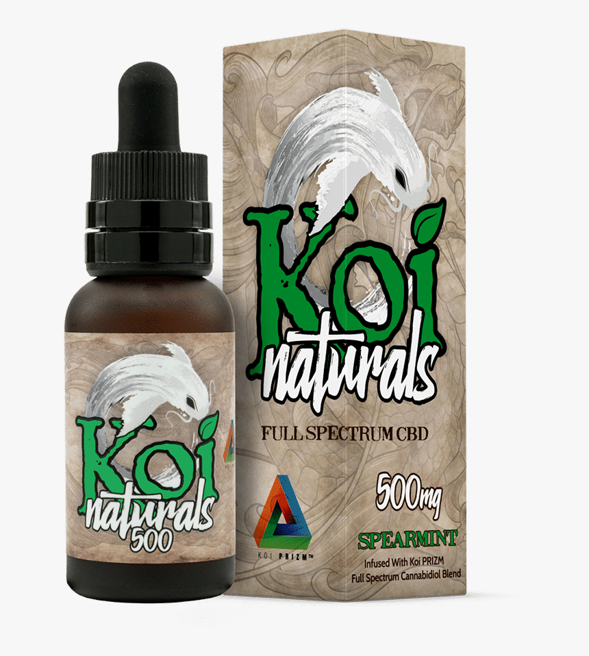 Koi Naturals Tincture - Koi Cbd Oil Naturals 1000mg Spearmint, HD Png Download, Free Download
