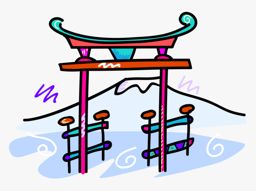 Vector Illustration Of Japanese Traditional Shinto - Origen De Las 5 S, HD Png Download, Free Download