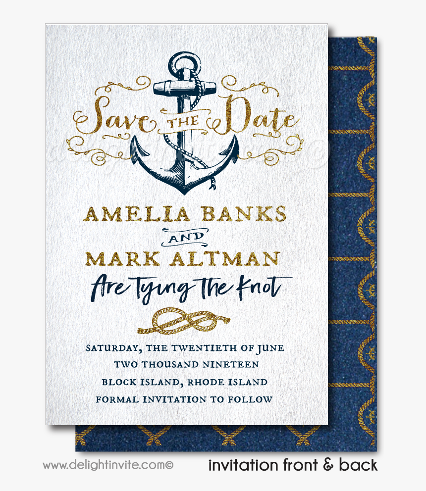 Nautical Theme Save The Date, HD Png Download, Free Download