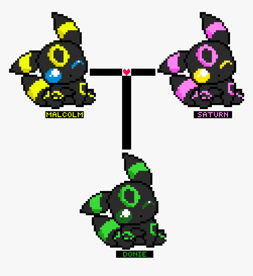 Umbreon Family Tree Clipart , Png Download - Pixel Art Pokemon, Transparent Png, Free Download
