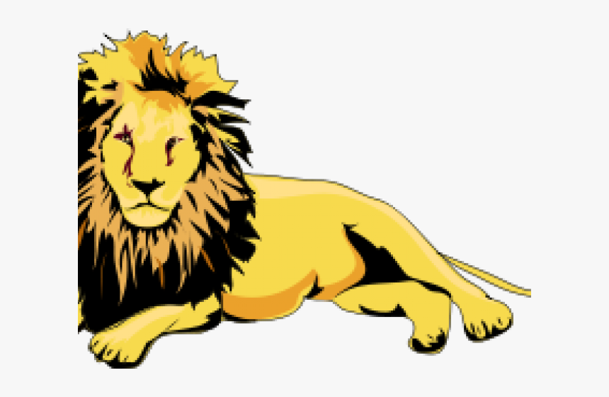 India Clipart Lion - Lion Lying Down Clipart, HD Png Download, Free Download