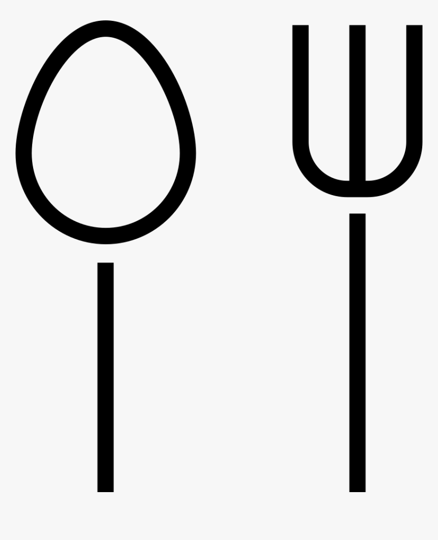 Restaurant Symbol Of A Spoon And A Fork Couple - Simbolo Cuchara, HD Png Download, Free Download