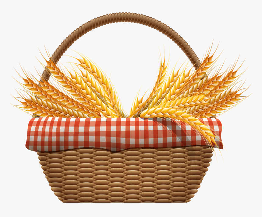 Wheat Computer File Autumn - Basket Of Wheat Cartoon, HD Png Download, Free Download