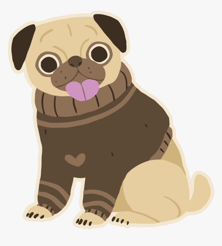 Transparent Dog Vector Png - Dog Pug Cartoon Png, Png Download, Free Download
