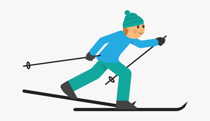 El Esquí De Fondo - Cross Country Skiing Clipart, HD Png Download, Free Download
