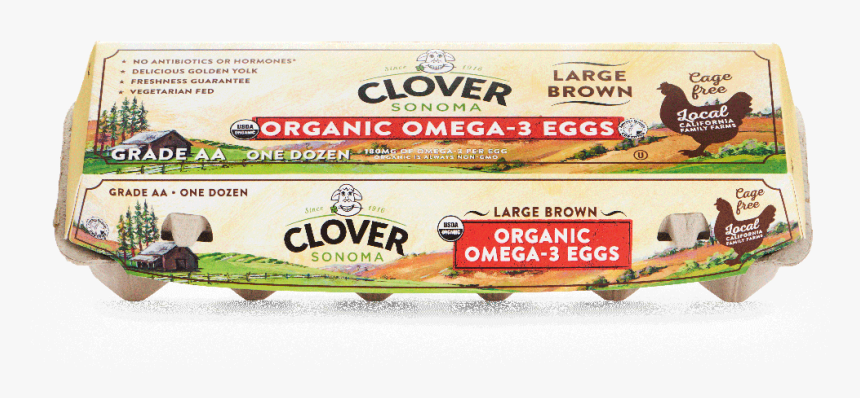 Clover Sonoma Organic Omega-3 Eggs - Convenience Food, HD Png Download, Free Download