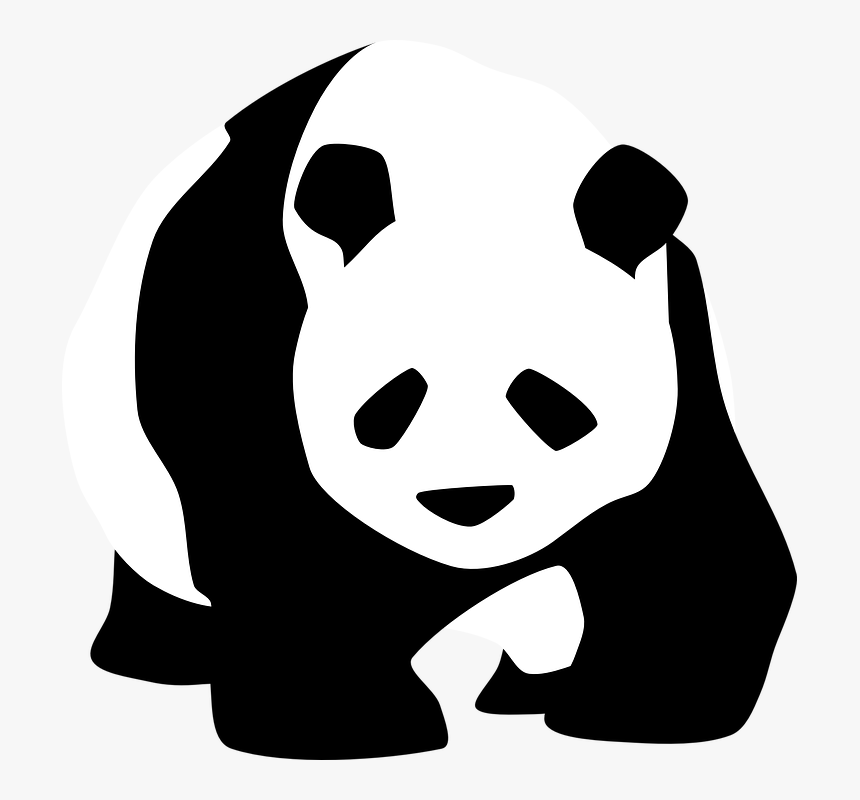 Black And White Panda Clipart, HD Png Download, Free Download